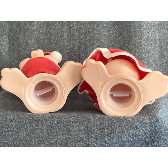 VTG Niagara Plastics Topo Gigio Mr Mrs Santa Claus Mouse Coin Bank Hard Plastic - Picture 3 of 14